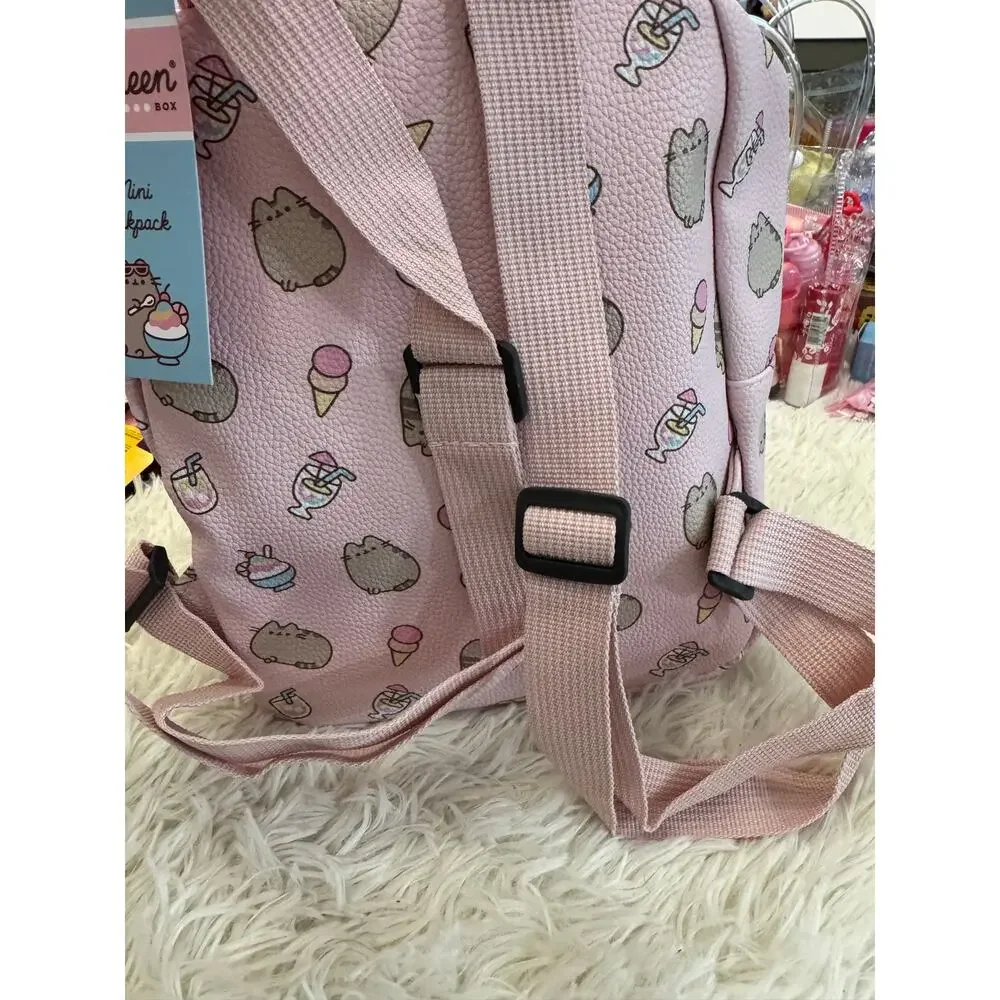 Pusheen the cat small pink backpack pockets zippers limited edition